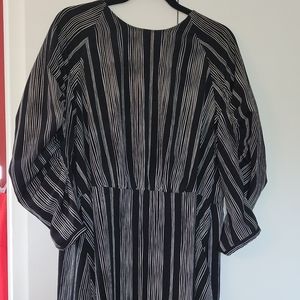 Black and White Striped Mini Dress